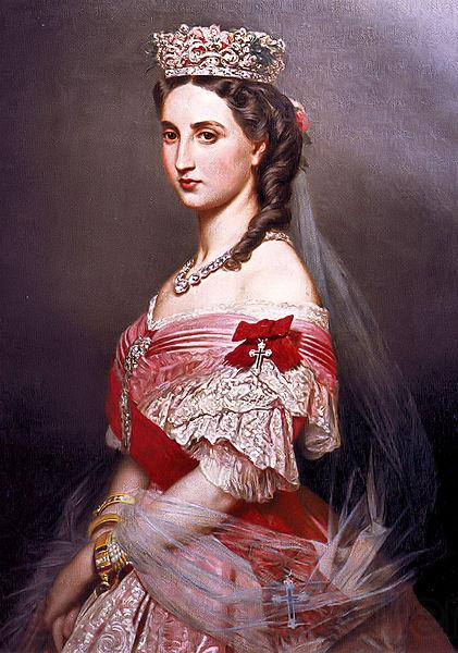 Franz Xaver Winterhalter Portrait of Charlotte of Belgium France oil painting art